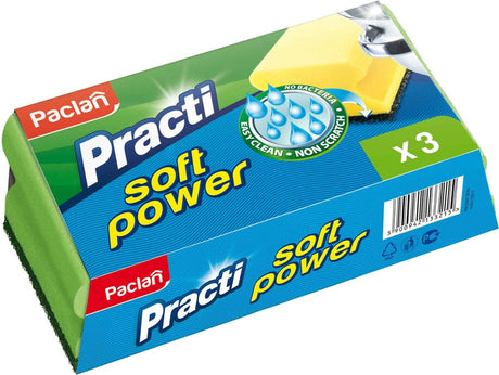 Sponge de spălat vase Paclan Practi Soft Power, 1 buc. - Curăță rapid