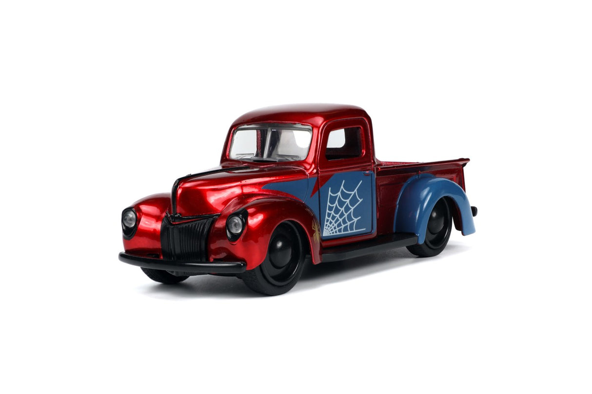 JADA MARVEL SET MASINUTA METALICA FORD PICK UP SCARA 1:32 SI FIGURINA METALICA SPIDER MAN