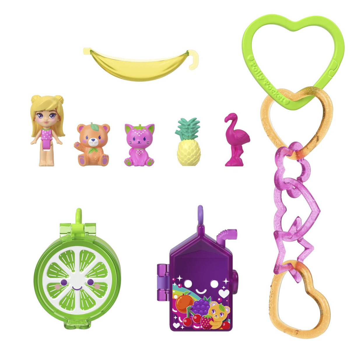 POLLY POCKET SET GENTUTA ANIMALUT URSULET ROZ CU ACCESORII