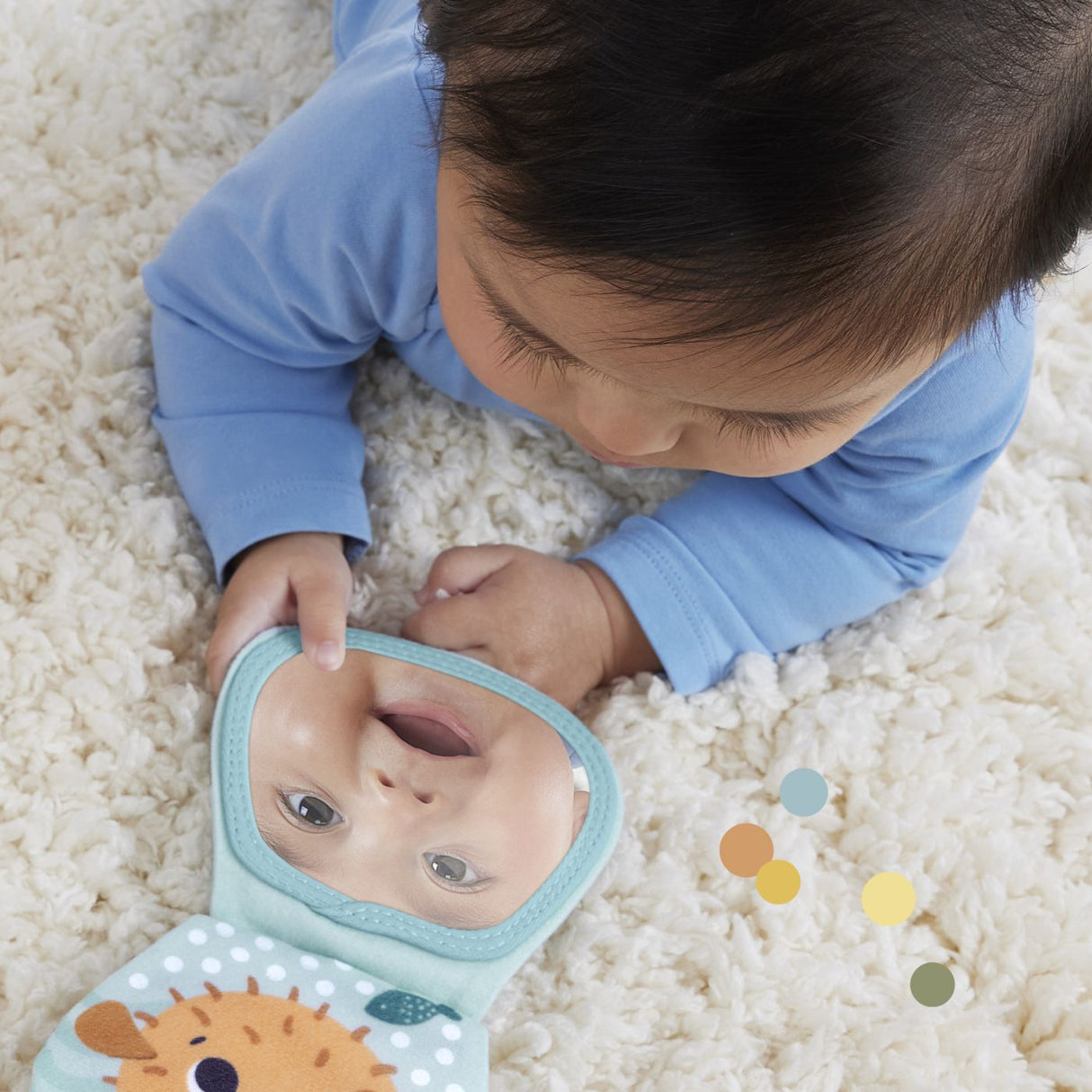 FISHER PRICE JUCARIE SENZORIALA 2 IN 1 TUMMY TIME VIDRA PENTRU BEBELUSI