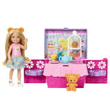 BARBIE FAMILY AND FRIENDS SET CLUBUL LUI CHELSEA PETRECERE CU CEAI SURPRIZA