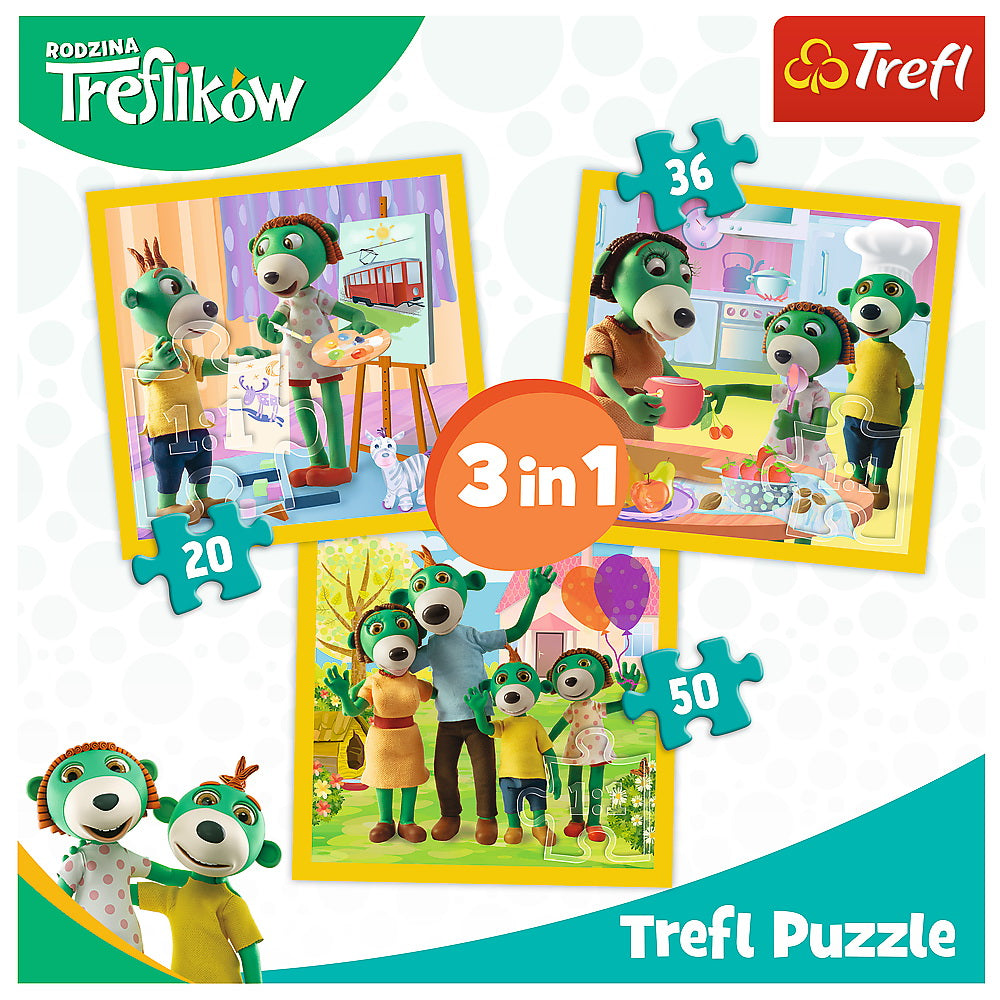 PUZZLE TREFL 3IN1 DISTRACTIE IN FAMILIA TREFILIKI