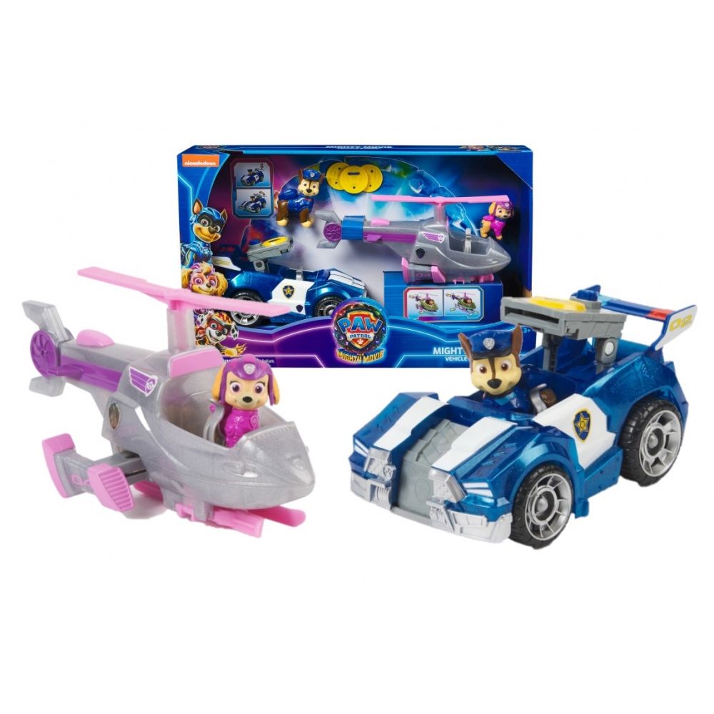 PATRULA CATELUSILOR MIGHTY MOVIE SET 2 VEHICULE