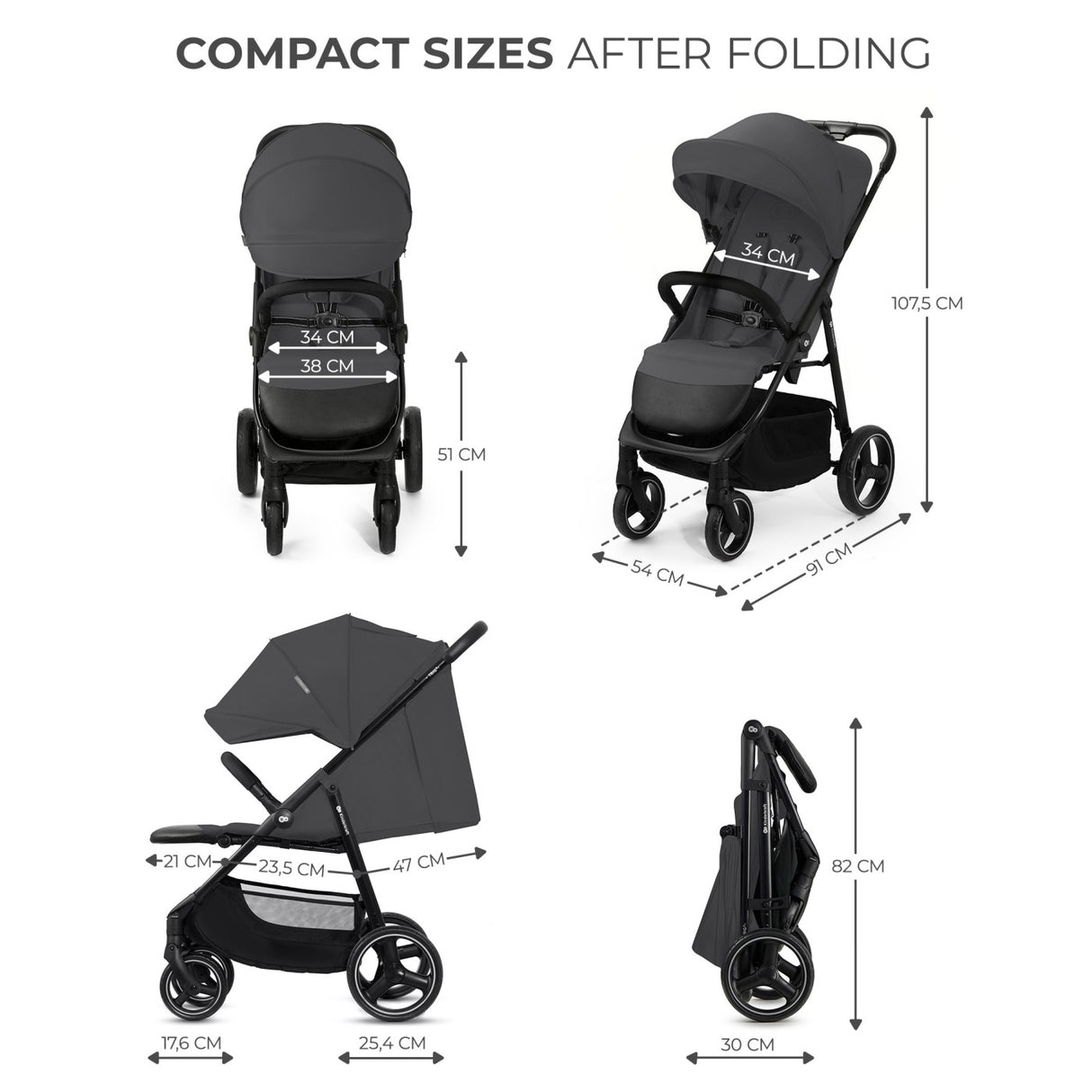 CARUCIOR SPORT KINDERKRAFT TRIG3 GRANITE GREY