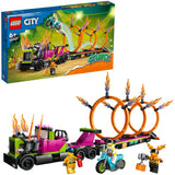 LEGO CITY CAMION DE CASCADORIE SI PROVOCAREA CERCURILOR DE FOC 60357