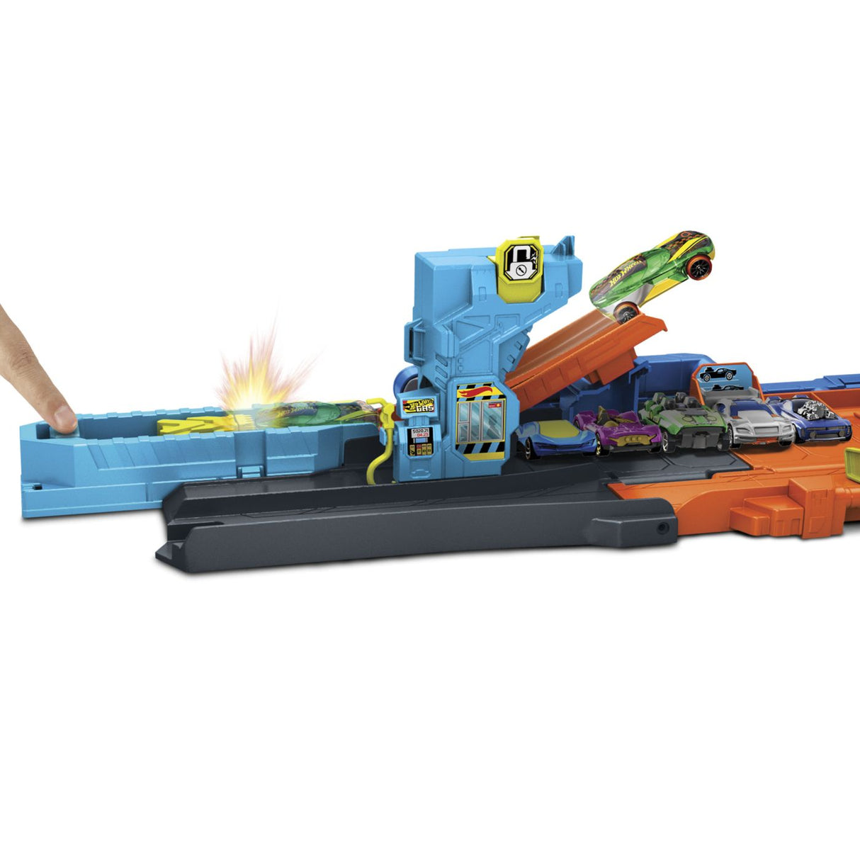 HOT WHEELS CITY TRANSFORMAREA GARAJULUI DE CASCADORII CU MASINUTA INCLUSA