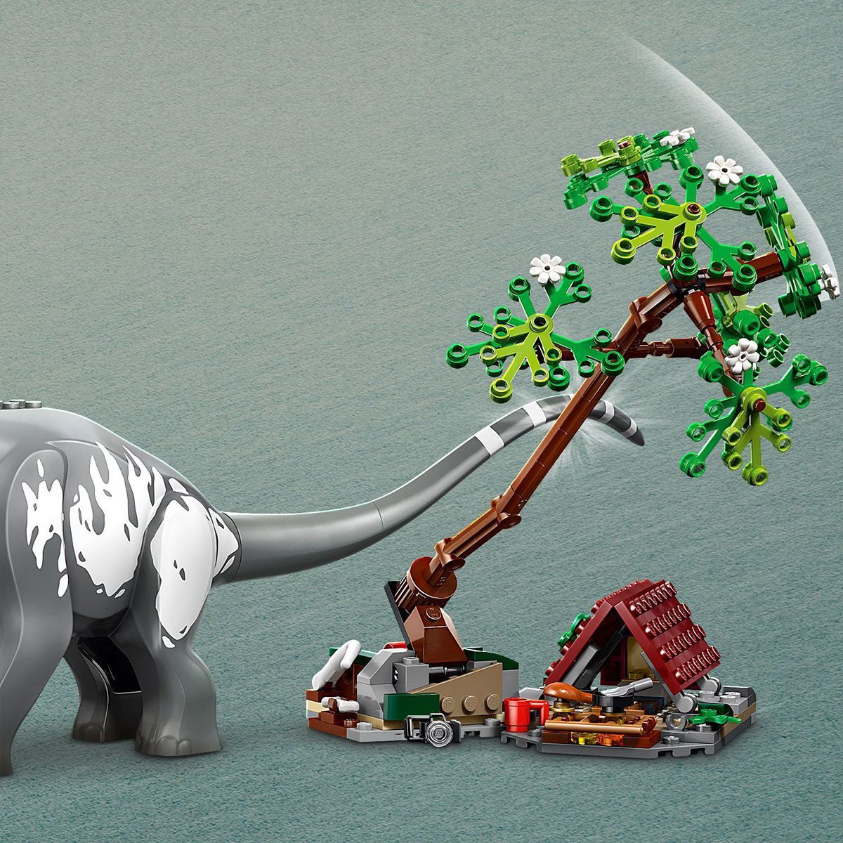 LEGO JURASSIC WORLD RENASTEREA MISIUNE DE URMARIRE A UNUI VELOCIRAPTOR SI A UNUI TITANOSAURUS 76973