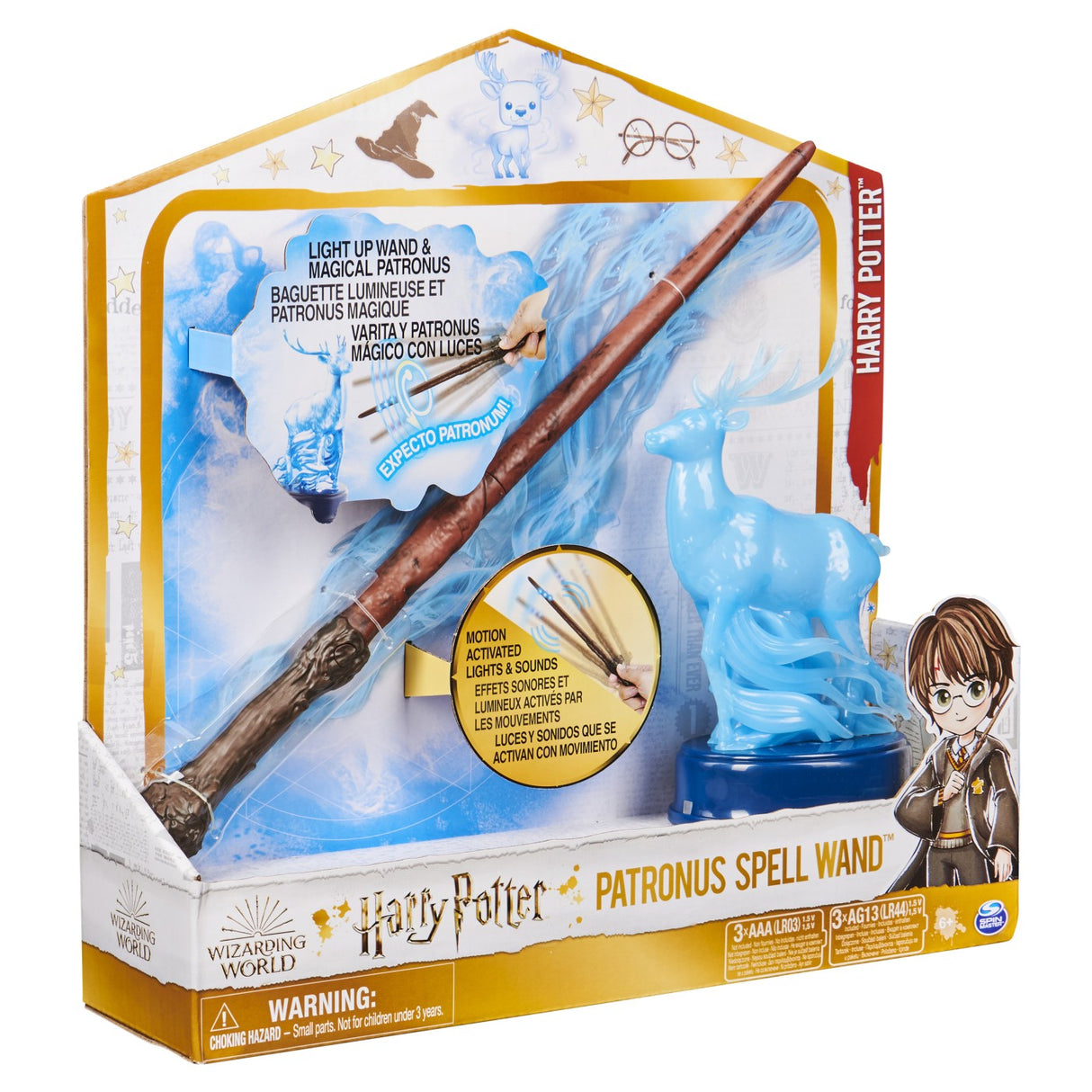 HARRY POTTER WIZARDING WORLD PATRONUS SPELL WAND BAGHETA  LUI HARRY 33CM