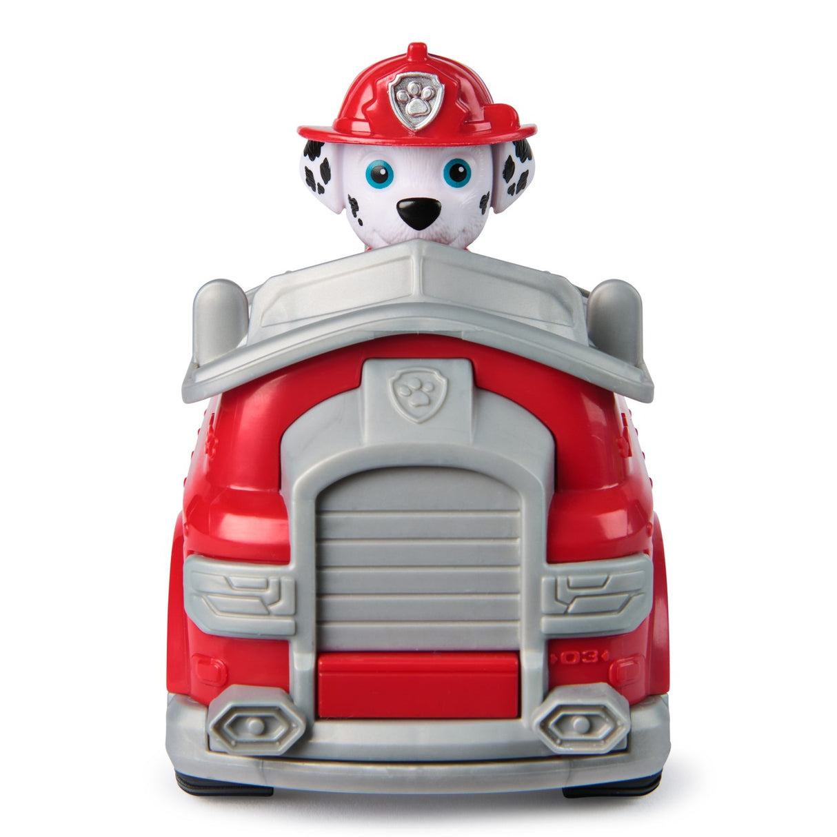PATRULA CATELUSILOR SET VEHICUL DE BAZA MASINA DE POMPIERI SI FIGURINA MARSHALL