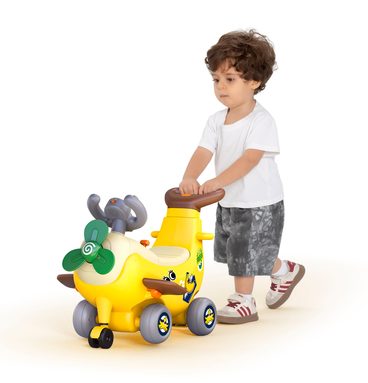 AVION INTERACTIV 4 IN 1 RIDE ON SI MANER DE IMPINGERE BANANA
