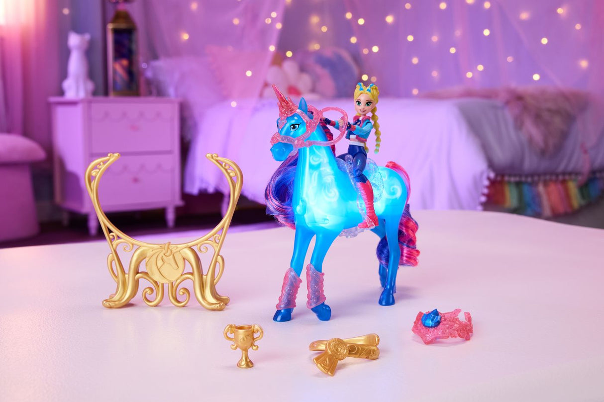 UNICORN ACADEMY SET ANTRENEAZA SI STRALUCESTE UNICORNUL RIVER SI PAPUSA ISABEL
