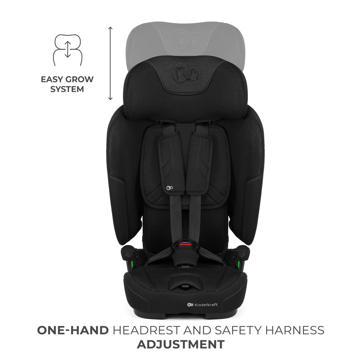 SCAUN AUTO KINDERKRAFT FIX2GO 76-150 CM, BLACK