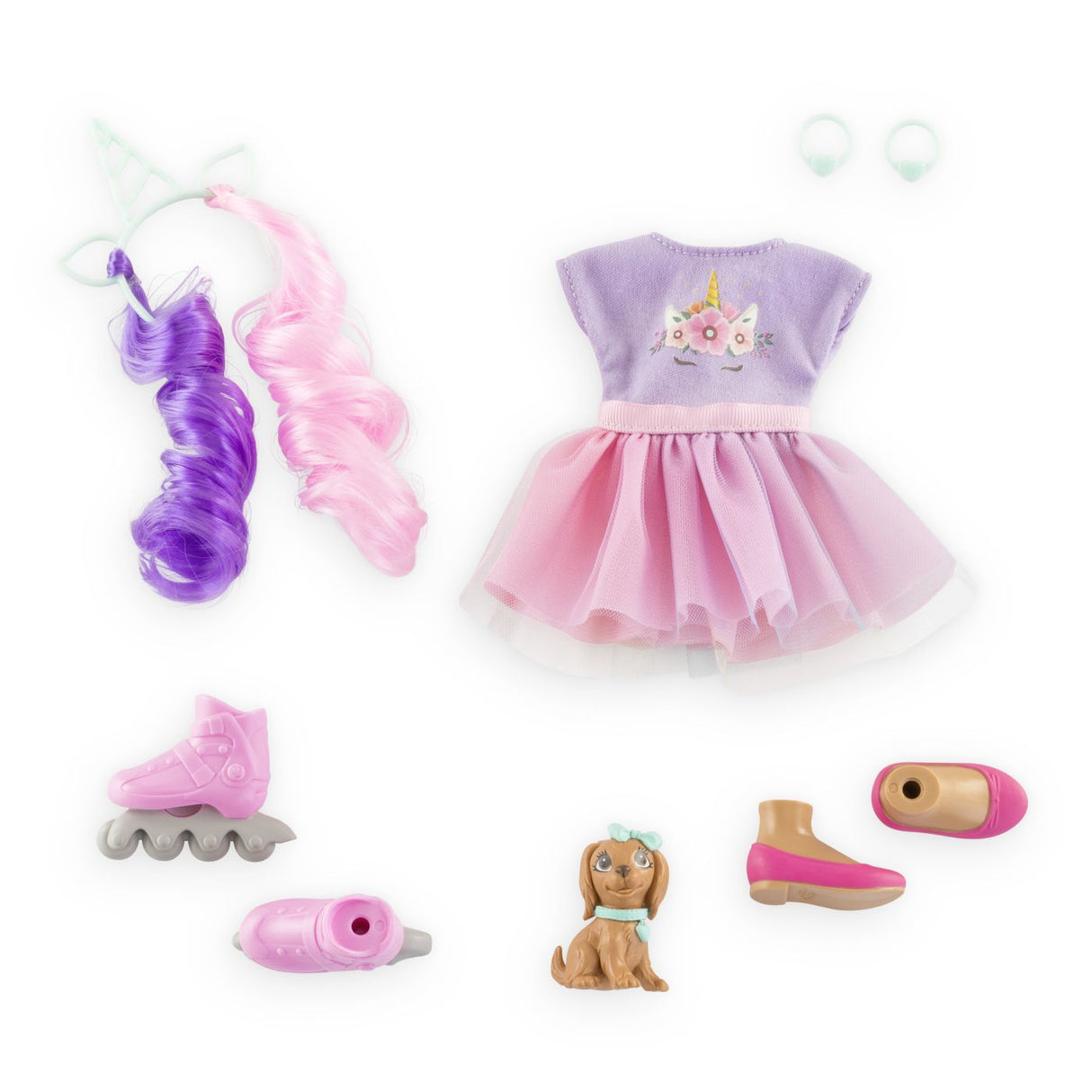COROLLE SET UNICORN PAPUSA LUNA 28CM