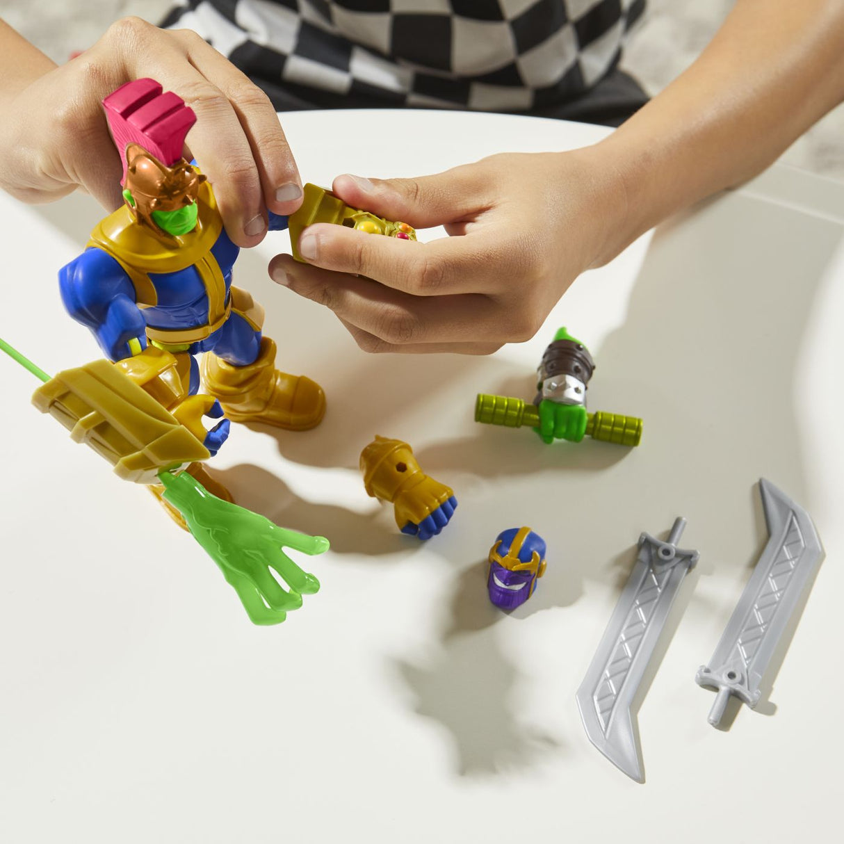 MARVEL AVENGERS MIX MASHERS SET FIGURINA THANOS 12CM SI ACCESORII