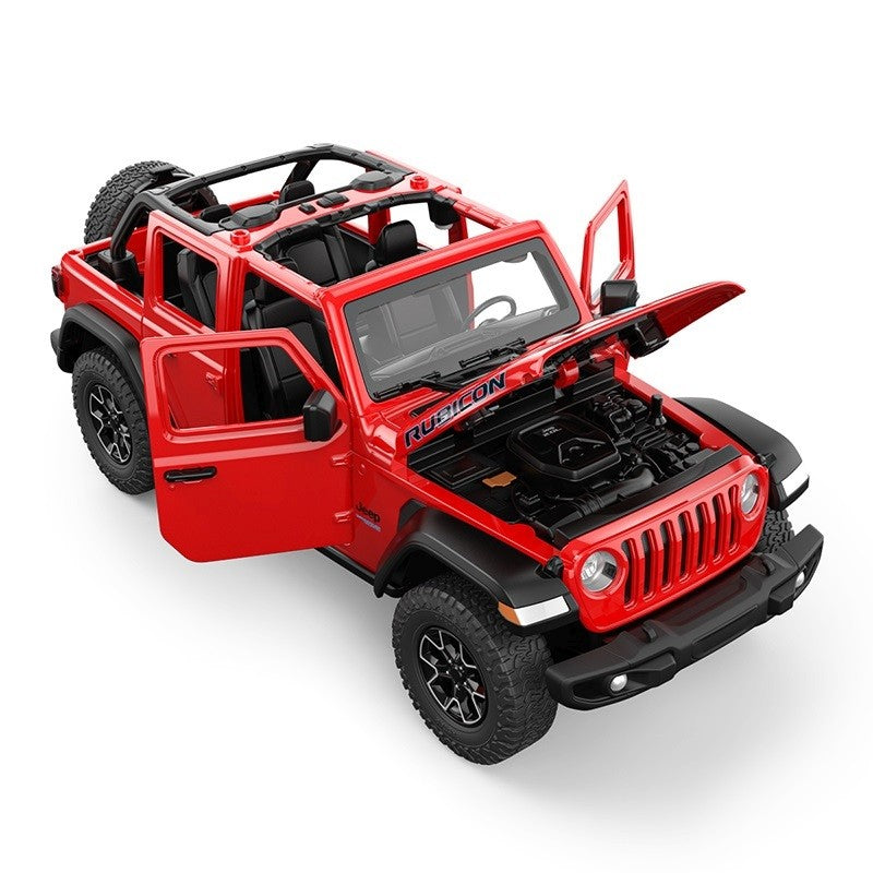 MASINUTA METALICA JEEP WRANGLER RUBICON 4XE ROSU SCARA 1 LA 24