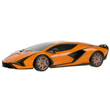 MASINA CU TELECOMANDA LAMBORGHINI SIAN PORTOCALIU CU SCARA 1 LA 24
