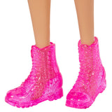 PAPUSA BARBIE FASHIONISTA BLONDA CU TINUTA DE VARA ROCK
