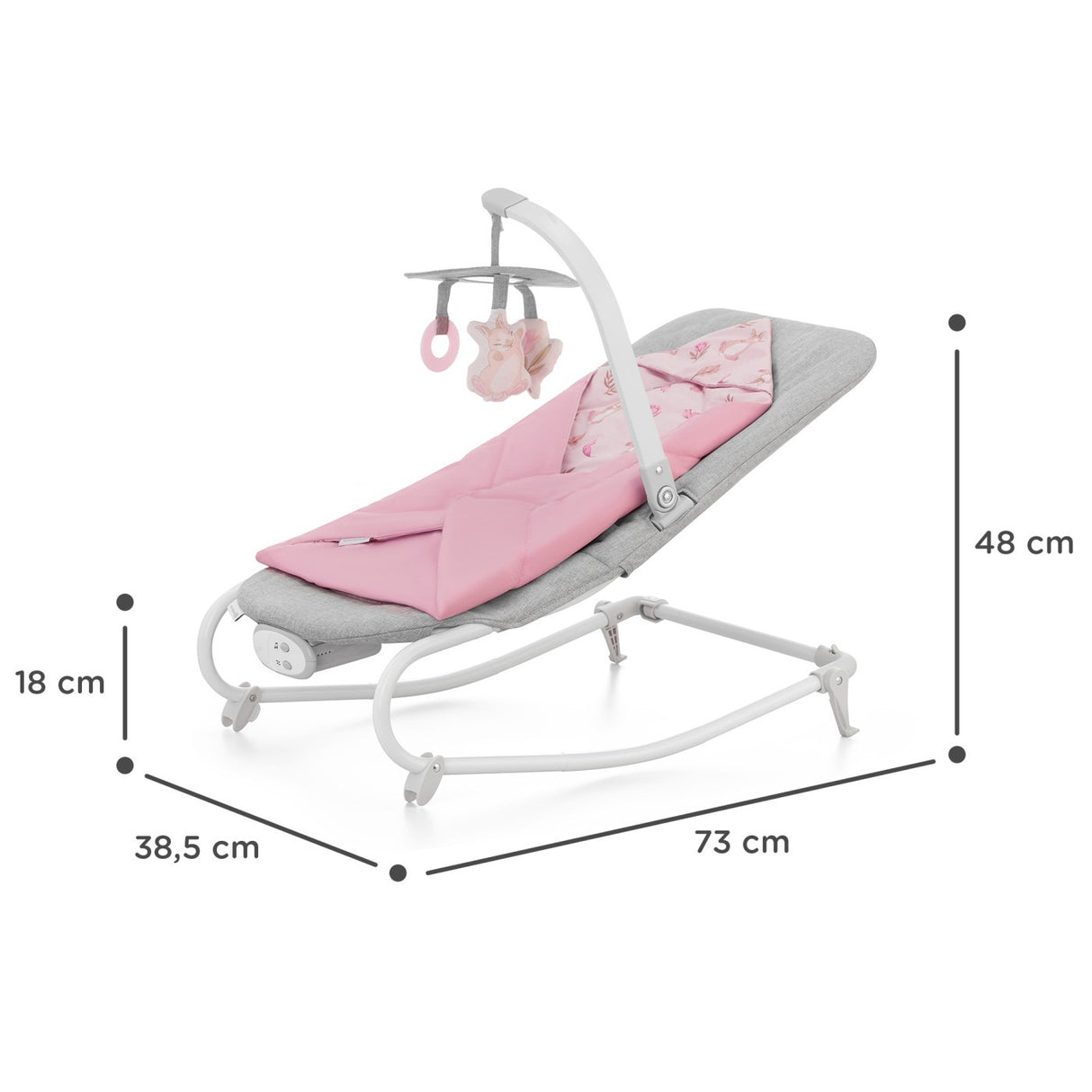 SEZLONG 3 IN 1, KINDERKRAFT FELIO 2, PEONY ROSE