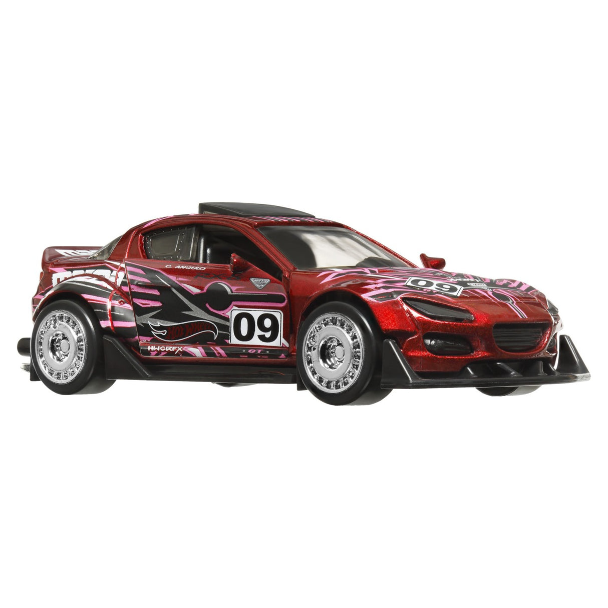 HOT WHEELS MASINUTA METALICA CU SISTEM PULL BACK MAZDA 2004 RX8 CUSTOM SCARA 1:43
