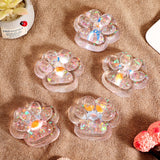 Jucarie Antistres Squishy, Vivimall, cu Revenire Lenta, Squeeze Pinch Family, Model Cat Paw, 6.5 x 7 cm, din Tpr, 4-6 Ani, Model 6 Ocean, Transparent - vivimall.ro