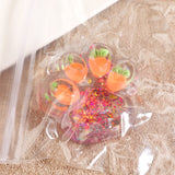 Jucarie Antistres Squishy, Vivimall, cu Revenire Lenta, Model Cat Paw, Squeeze Pinch Family, 6.5 x 7 cm, din Tpr, 4-6 Ani, Model 3 Legume, Transparent - vivimall.ro