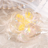 Jucarie Antistres Squishy, Vivimall, cu Revenire Lenta, Squeeze Pinch Family, Model Cat Paw, 6.5 x 7 cm, din Tpr, 4-6 Ani, Model 2 Flori, Transparent - vivimall.ro