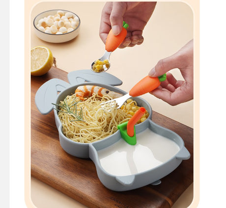 Szilikon bébi változatosító szett nyúl | PufiMeal