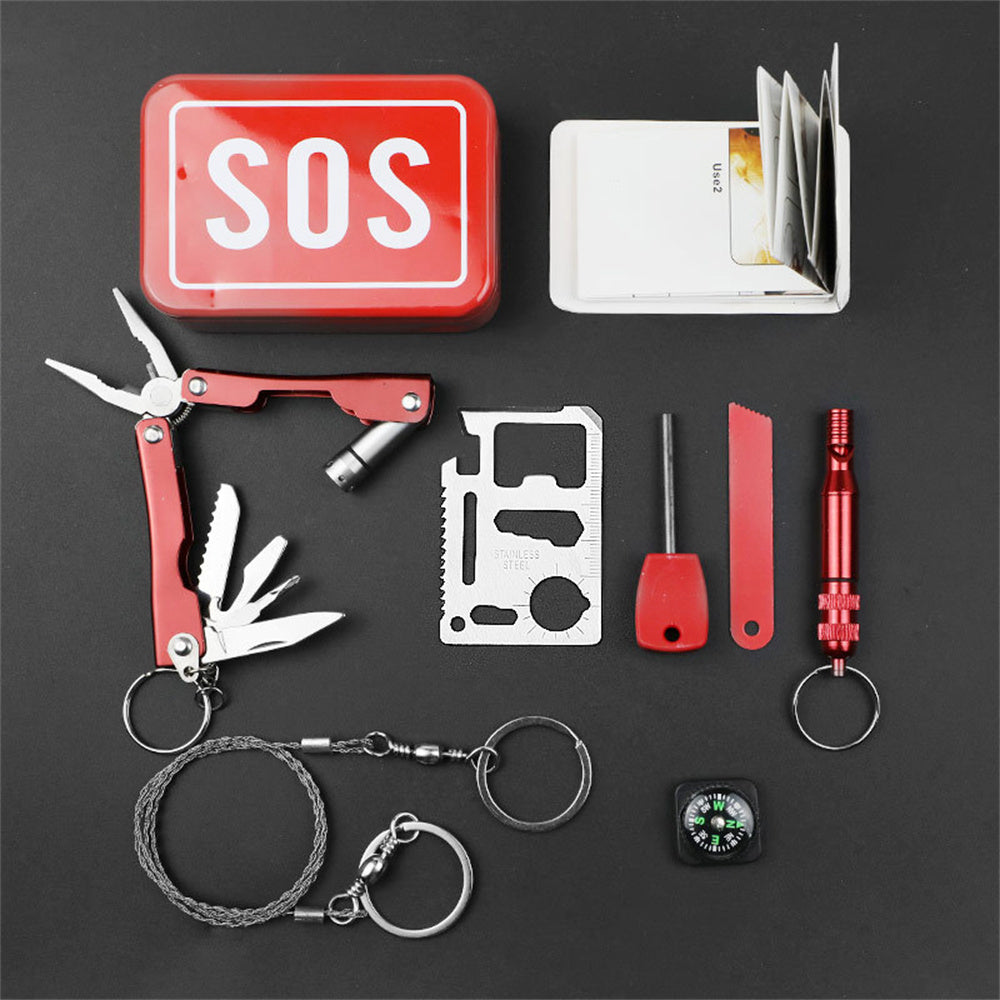 Multifunkcionális túlélőkészlet piros dobozban | SosBox