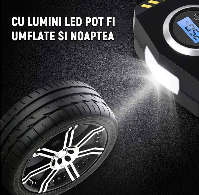 Autós kompresszor zseblámpával és elektronikus kijelzővel | AutoMax