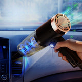 Aspirator Portabil Auto, Vivimall, pentru Casa si Masina, Cablu Auto, Tub Prelungitor, 4 Capete de Aspirare, 20x16x19cm, Negru - vivimall.ro