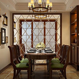 Set 32 de Oglinzi Autocolante pentru Perete, Vivimall, sub Forma de Romb, Acril, 14.2x23.6x15.5 cm - vivimall.ro