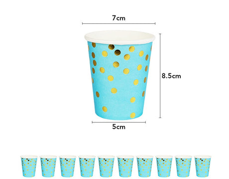 10 darabos kék színű, pöttyös szemüveg szett | JoyCup 7