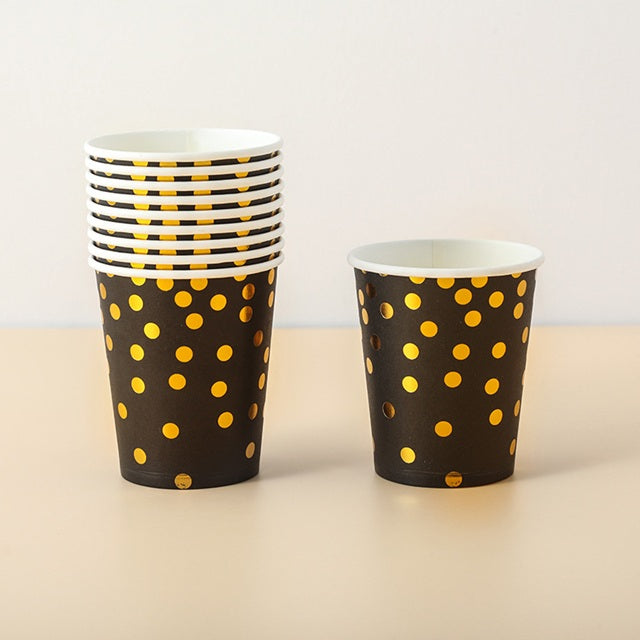 10 darabos fekete, pöttyös szemüveg szett | JoyCup 8
