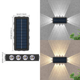 Napelemes lámpa 8+4 LED-es fehér/meleg fény | ZenSol