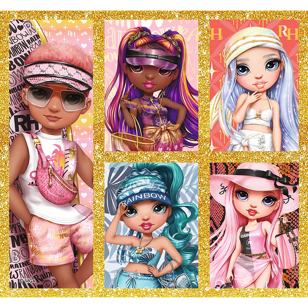 PUZZLE TREFL 10IN1 RAINBOW HIGH PAPUSILE FASHION