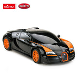 MASINA CU TELECOMANDA BUGATTI GRAND SPORT VITESSE NEGRU CU SCARA 1 LA 24