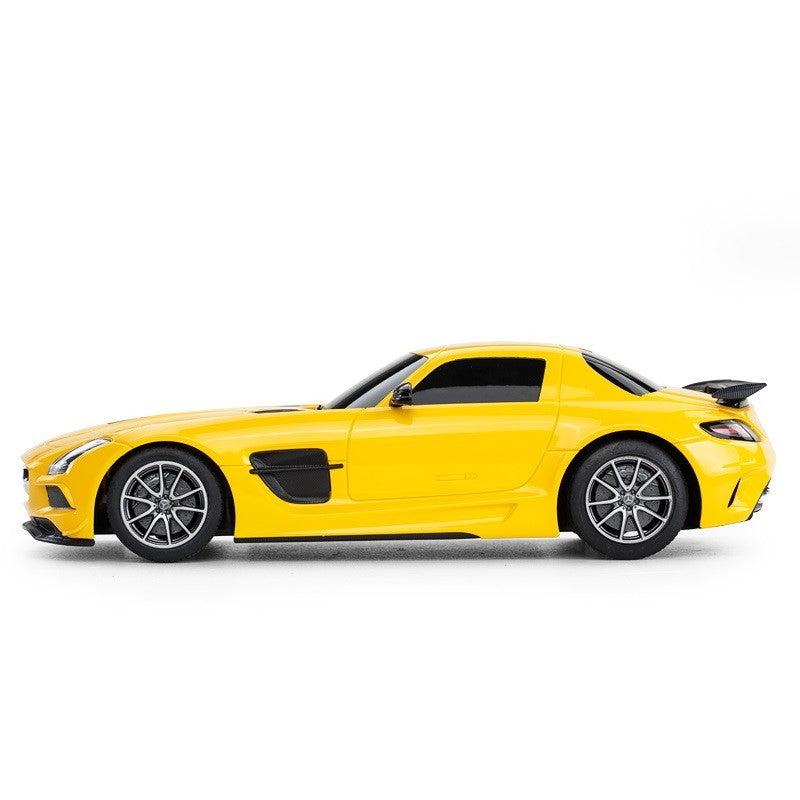 MASINA CU TELECOMANDA MERCEDES-BENZ SLS AMG GALBENA CU SCARA 1 LA 18