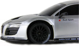 MASINA CU TELECOMANDA AUDI R8 ARGINTIU CU SCARA 1 LA 24