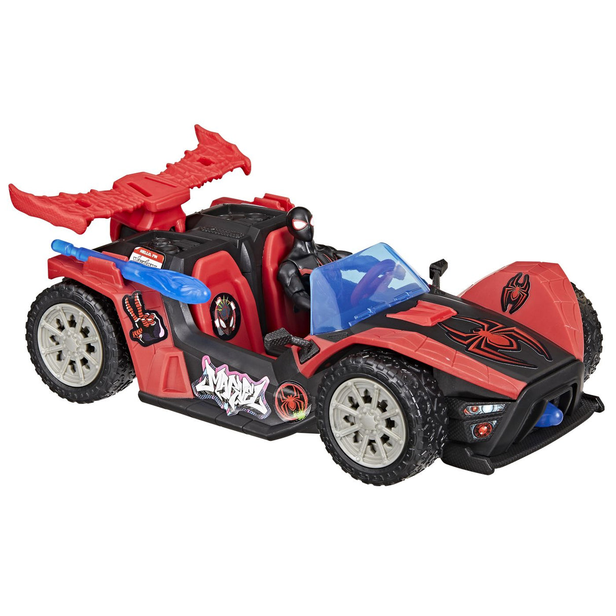 MARVEL SPIDER MAN VENOM VERSUS LANSATOR AUTO SI FIGURINA MILES MORALES