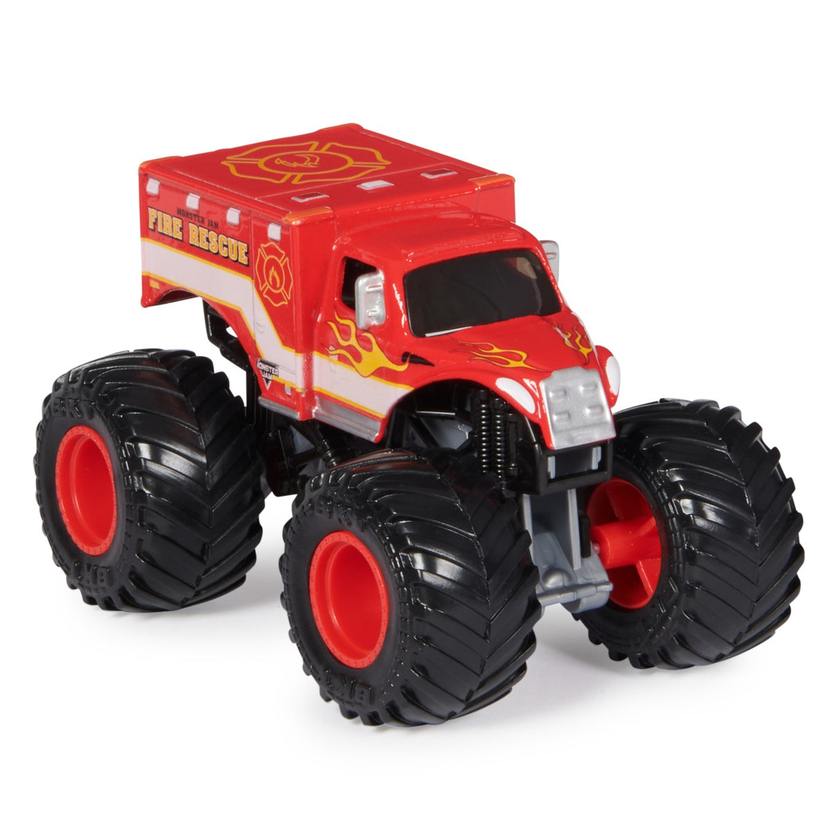 MONSTER JAM MASINUTA METALICA FIRE RESCUE SCARA 1 LA 64