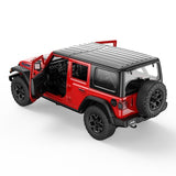 MASINUTA METALICA JEEP WRANGLER RUBICON 4XE ROSU SCARA 1 LA 24