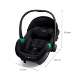SCOICA AUTO KINDERKRAFT MINK PRO 2 I-SIZE 40-75 CM + BAZA ZESTAW BLACK