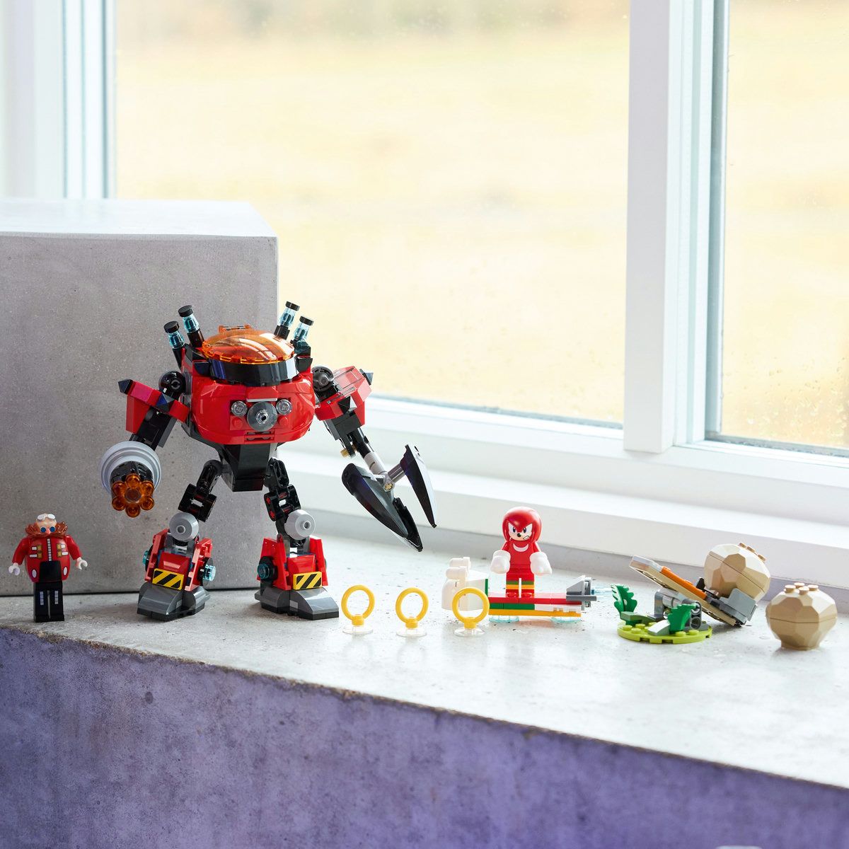 LEGO SONIC KNUCKLES VS DR EGGMAN SI ROBOTUL EGG CRUSHER 77005