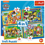 PUZZLE TREFL 4IN1 PATRULA CATELUSILOR - SARBATORILE