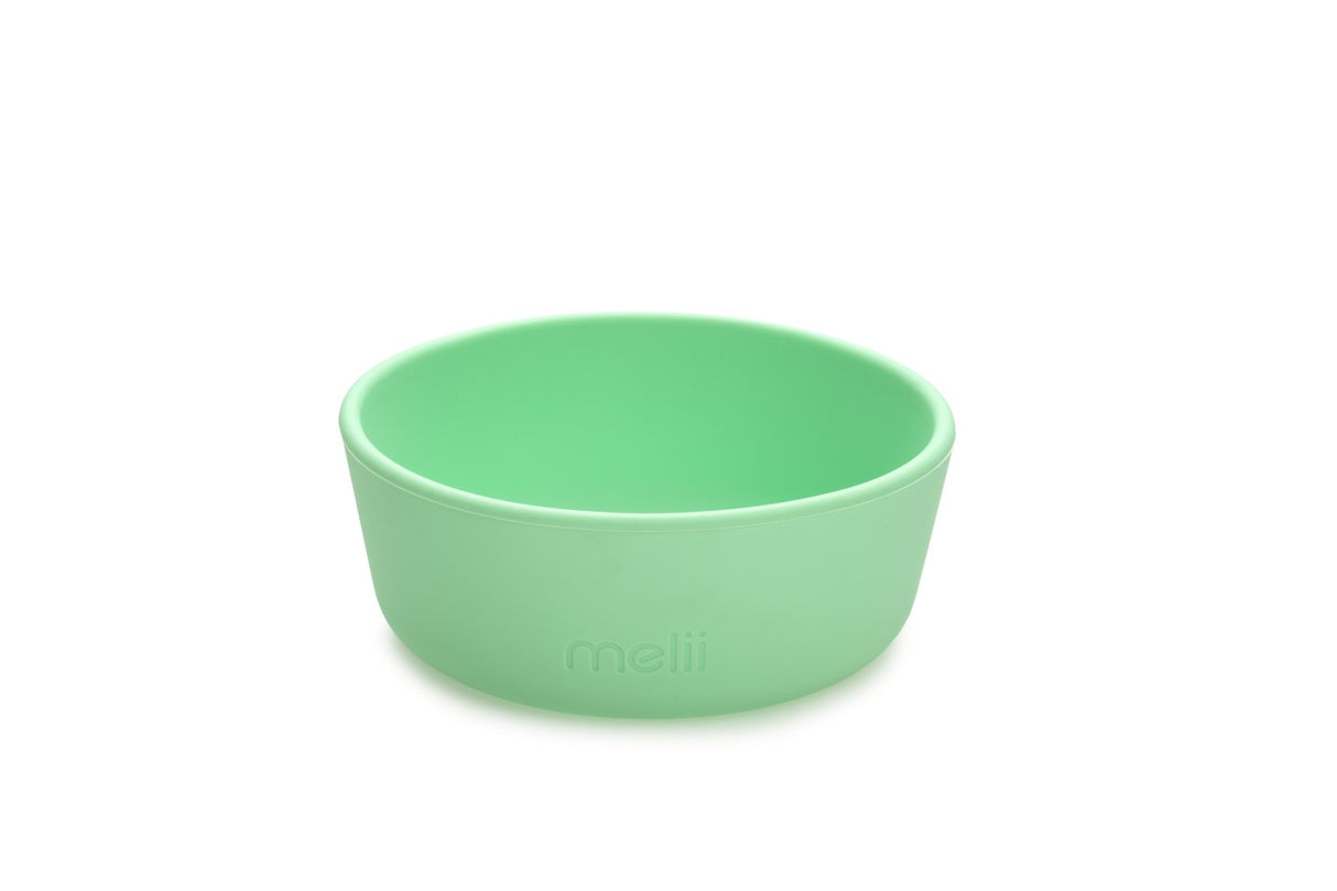 SET 3 RECIPIENTE SILICON HRANA BEBE, MELII, BLUE&LIME&MINT