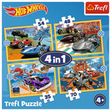PUZZLE TREFL 4IN1 HOT WHEELS VEHICULE