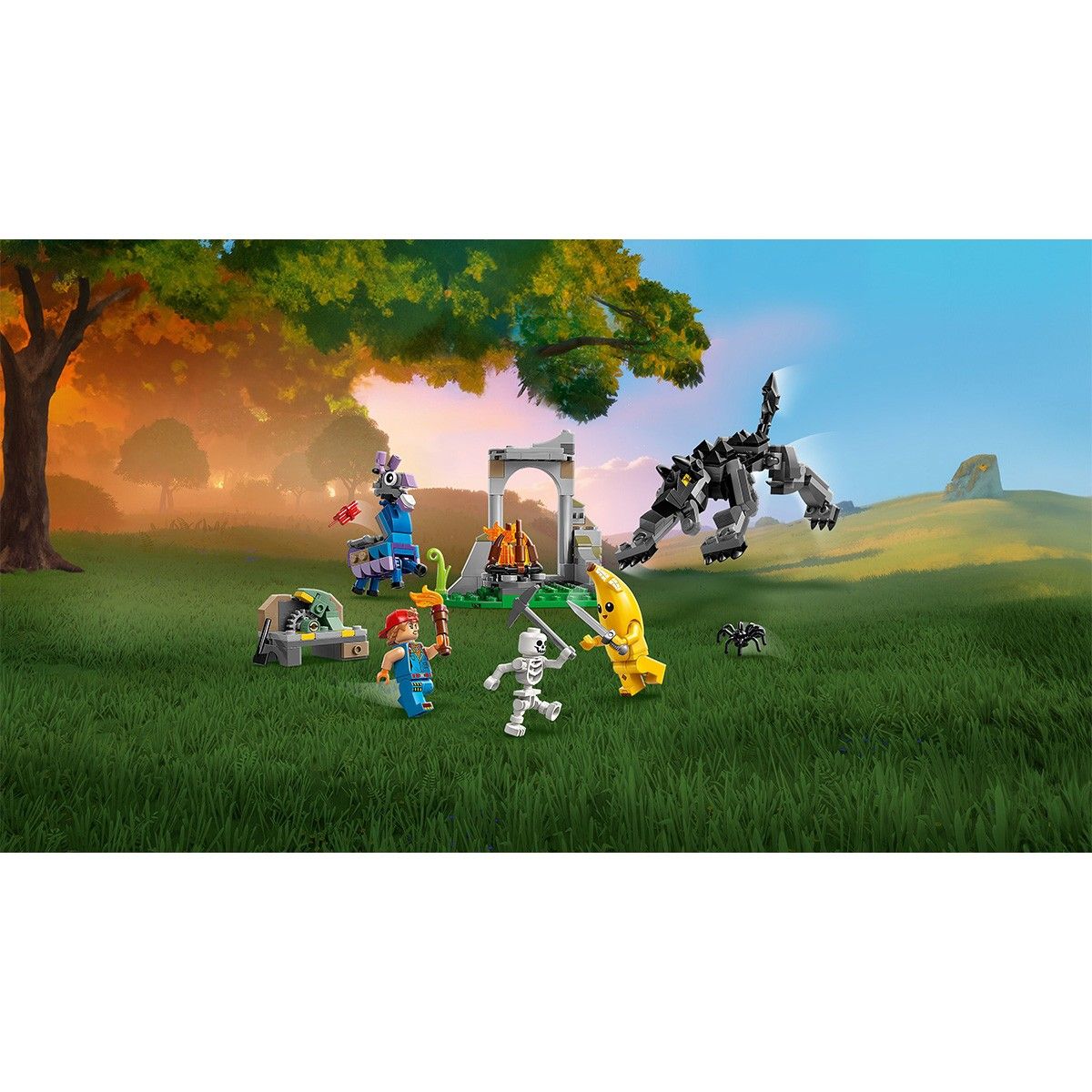 LEGO FORTNITE TABARA LUI PEELY SI SPARKPLUG 77075