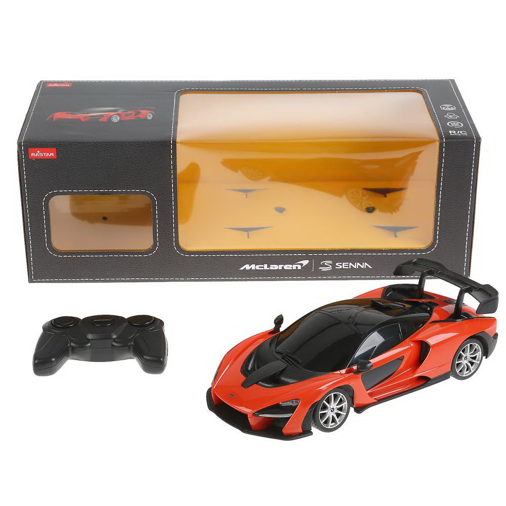 MASINA CU TELECOMANDA McLAREN SENNA PORTOCALIU CU SCARA 1 LA 18