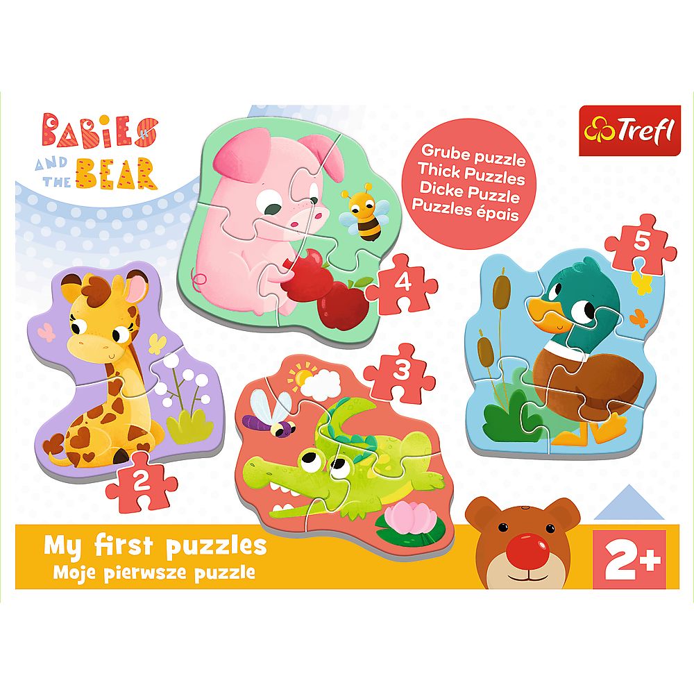 PUZZLE TREFL BABY CLASIC PUII DE ANIMALE 14 PIESE