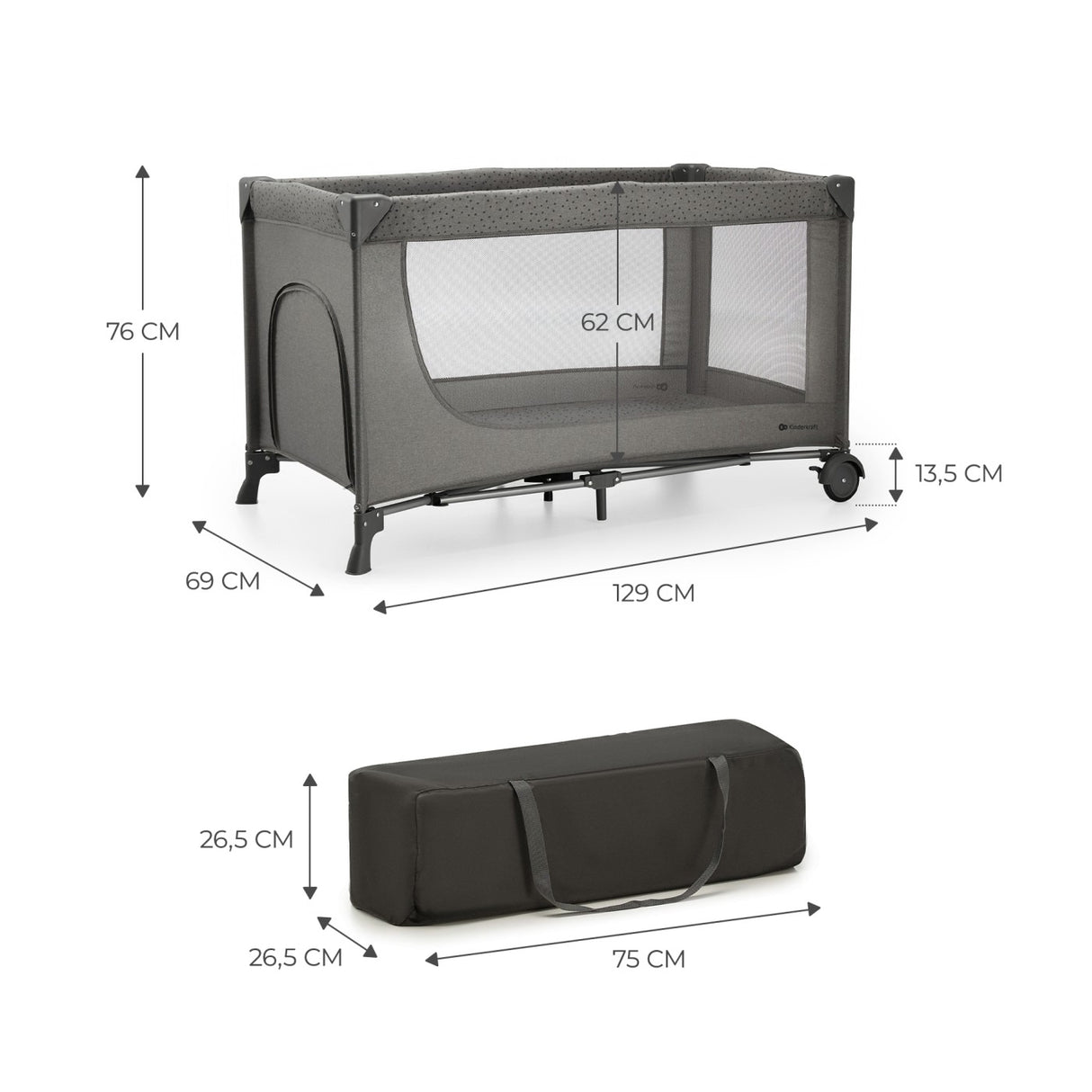PATUT TRAVEL KINDERKRAFT JOY2, FARA ACCESORII, DARK GREY
